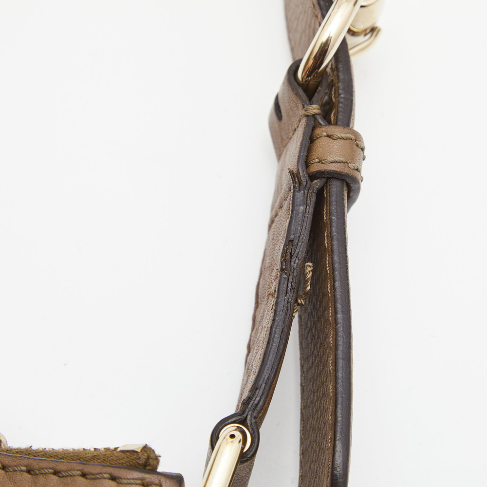GUCCI Beige/Brown Leather Medium Web Horsebit Heritage Hobo - Picture 5 of 8